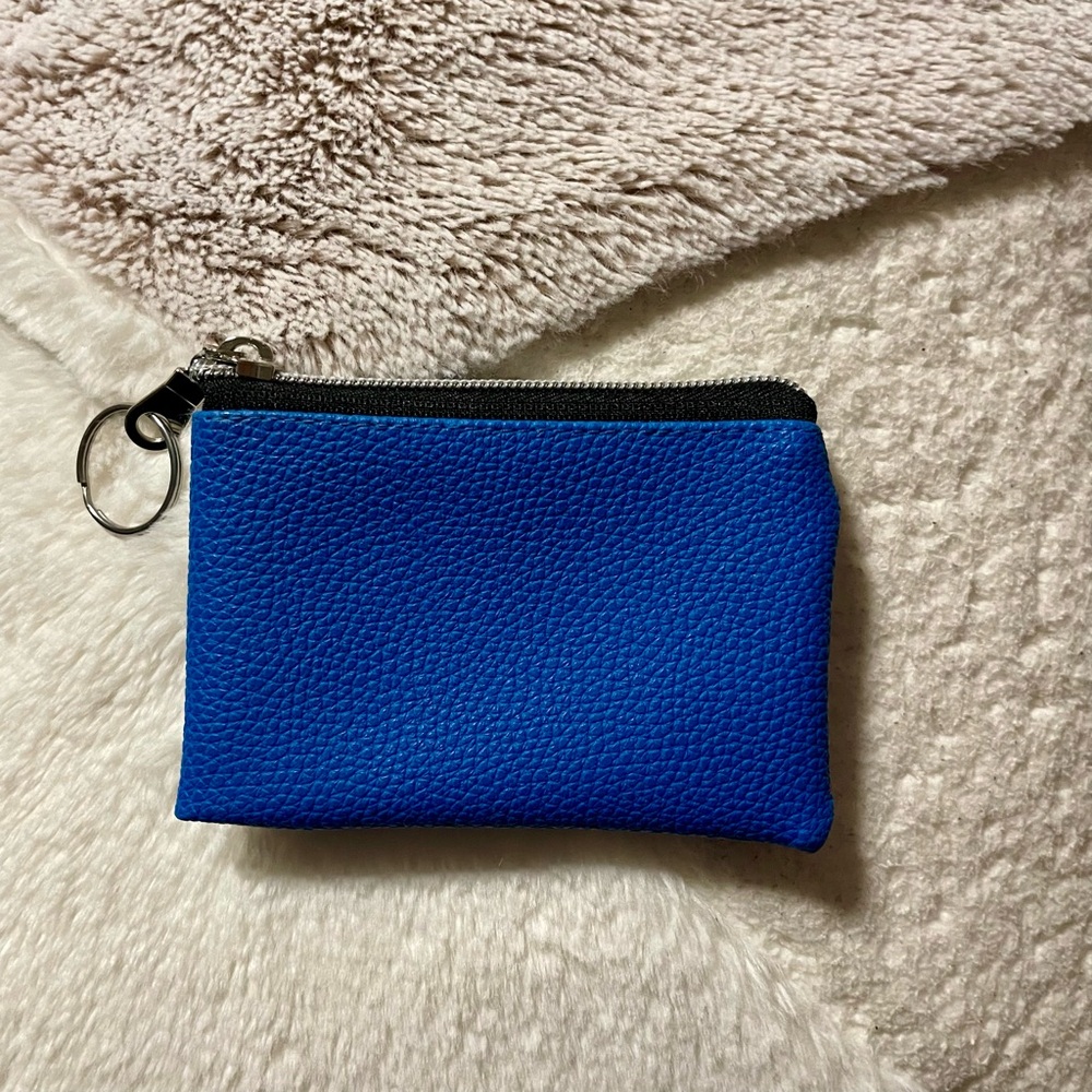 Jakari Mini Zipper Pouch/Coin Purse with Key Ring-Blue